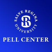 Pell Center Logo on a blue background