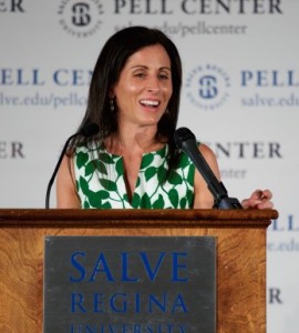 Lisa Genova speaks at the Pell Center to accept her 2015 Pell Center prize for Story in the Public Square
