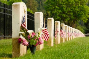 Veterans graves during Mermorial Day