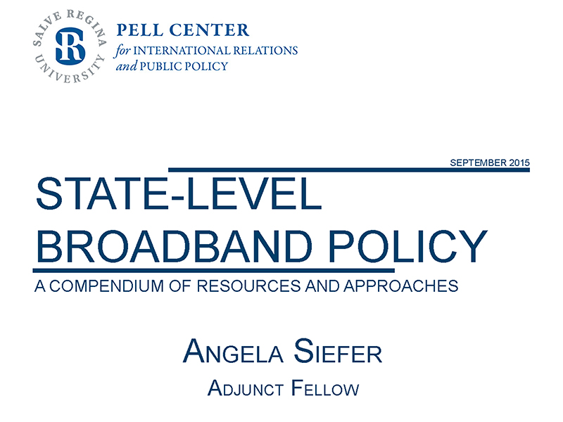 Cover of study by Adjunct Fellow Angela Siefer on State-Level Broadband policy