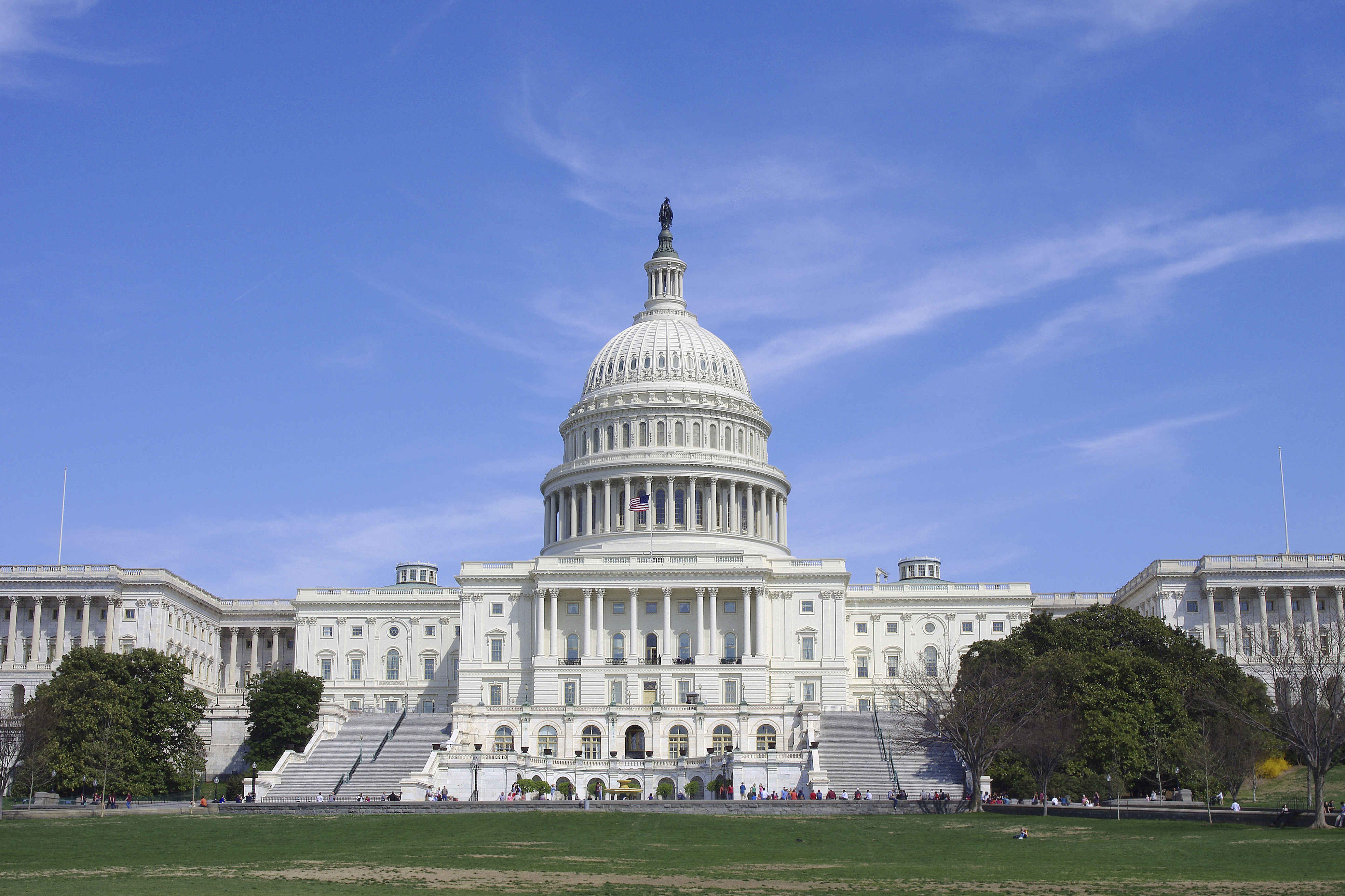 Photograph of the front of the Capitol Building in Washington D.C.