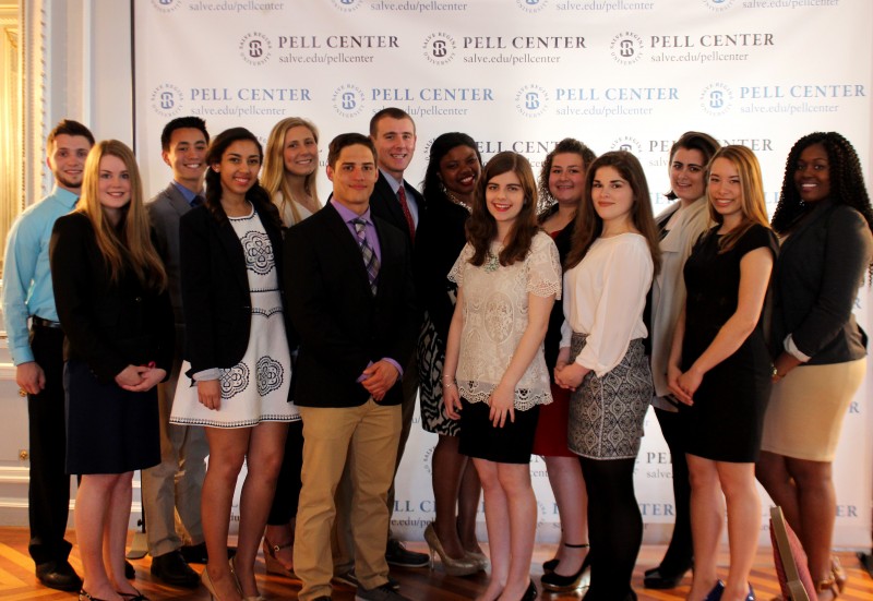 Photograph of the 2016-2017 Nuala Pell Leadership Fellows at the Pell Center.