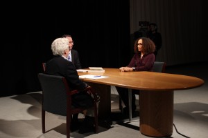 Pell Center Executive Director Jim Ludes and fellow G. Wayne Miller interview Tricia Rose on an episode of Story in the Public Square.