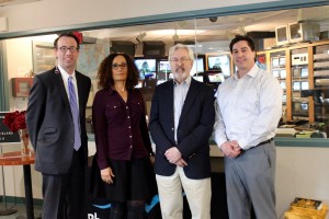 Pell Center fellows meet with Tricia Rose for an episode of Story in the Public Square on White House Chronicle at the PBS studio in Providence.