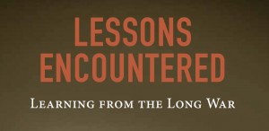 Banner with the title "Lessons Encountered: Learning From the Long War"