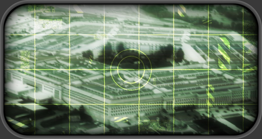 US Pentagon building as seen through target scope
