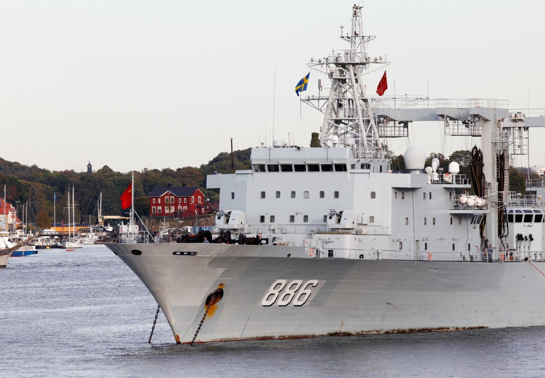 The People's Liberation Army Navy ship AOR-886 Qiandaohu visiting Stockholm