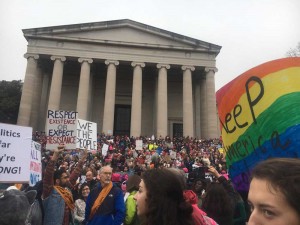 People protest during Women's March on Washington