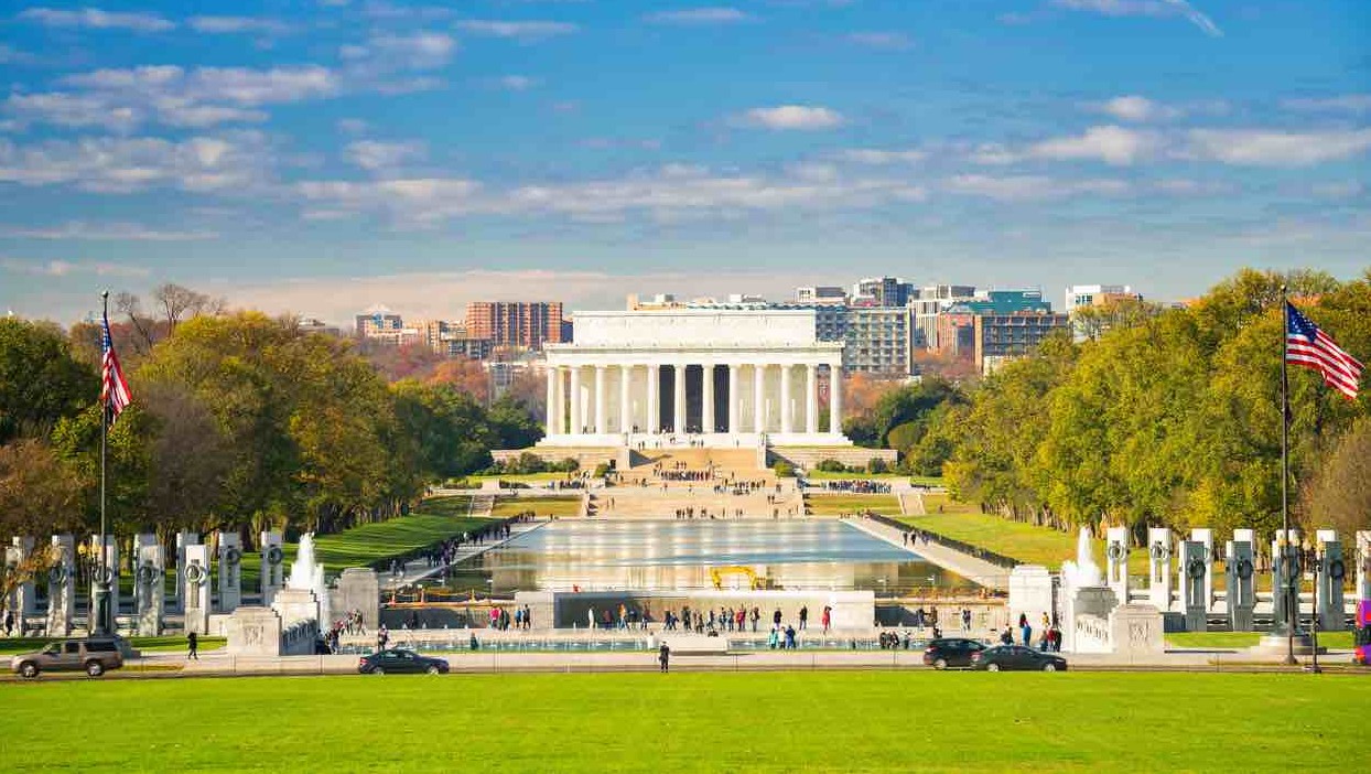 Lincoln Memorial and reflecting pool in Washington D.C.