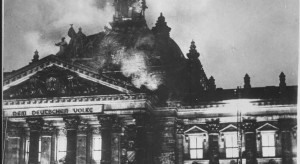 A depiction of the 1933 Reichstag Fire