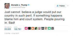 Trump Tweet 5 Feb 2017