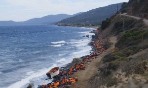 Image demonstrating damaging results of refugee crisis in Greece